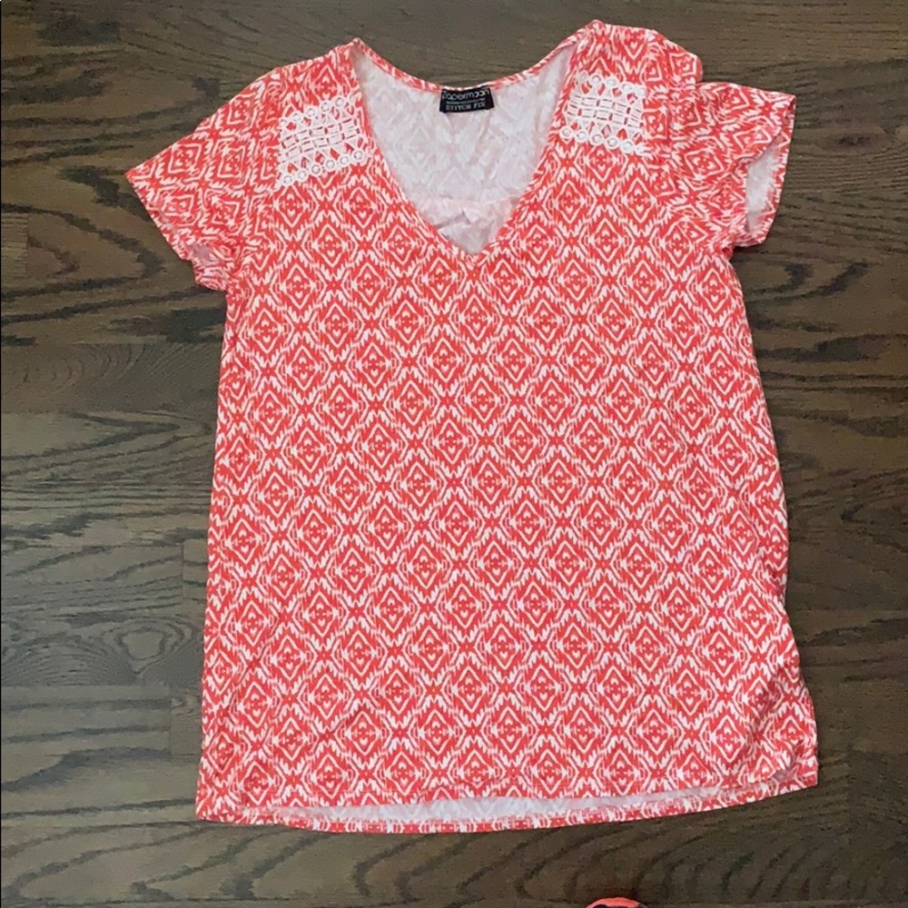 Short sleeve paper moon shirt